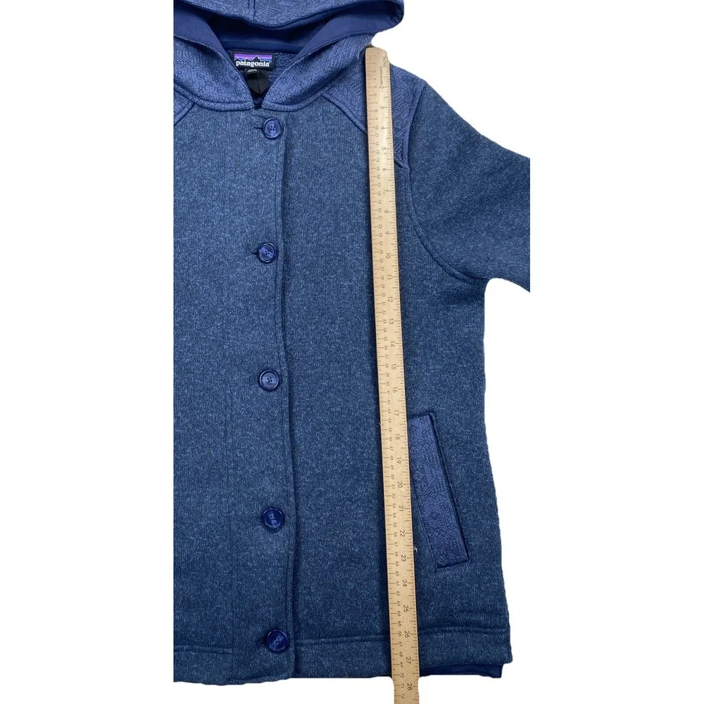 Patagonia Women's Medium Better Sweater‎ Icelandic Jacket Navy Blue Button Up